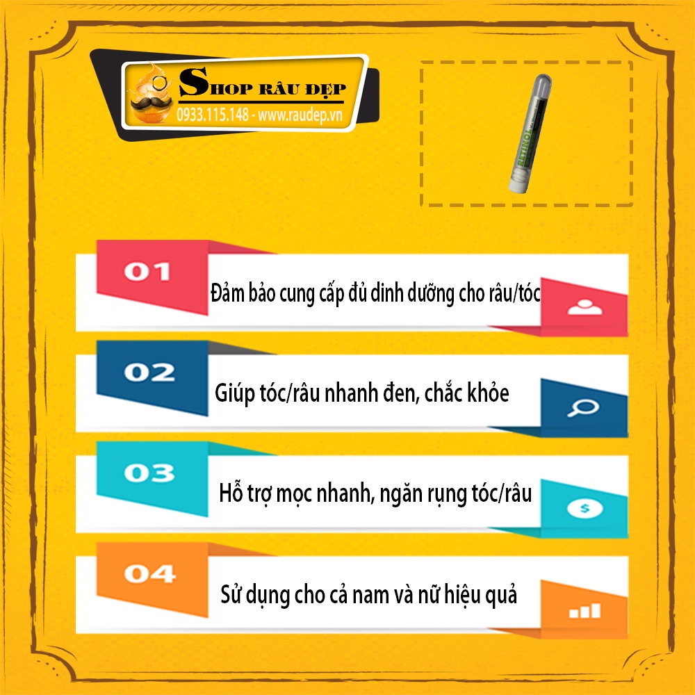 Retinol Mix Minoxidil Hổ Trợ Mọc Râu, Tóc