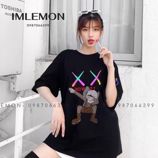 Áo Thun Tay Lỡ Nam Nữ DAB KAW Phản Quang Siêu Cool