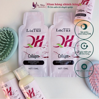 Gói Dầu gội xả QH lactus season giảm tóc gãy rụng sạch sâu da đầu giảm gàu, dầu thừa và bã nhờn nuôi dưỡng chân tóc 15ml