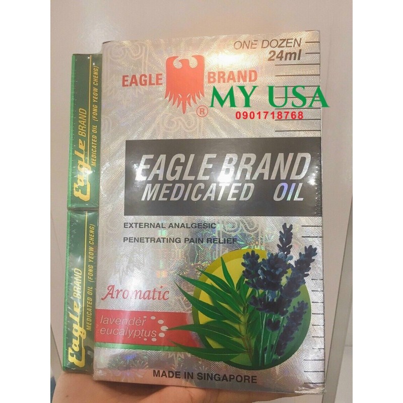 Dầu gió con Ó ❤️ Dầu gió xanh Mỹ Eagle Brand Medicated Oil 24ml/các mùi