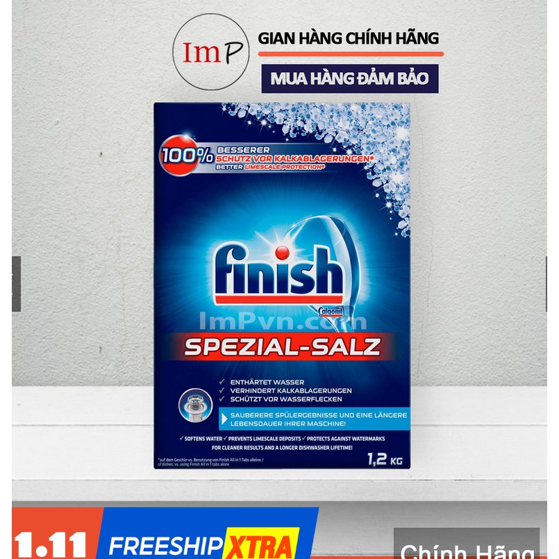 [TRỢ GIÁ THƯƠNG HIỆU] Muối rửa bát làm mềm nước Finish 1.2 kg ( Đức )