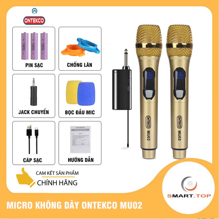 Bộ Micro Không Dây MU02 | E6S | E6 | MV01 | W003 | W003A Cao Cấp Hát Karaoke Cực Hay Dùng Cho Loa Kéo, Amply, Tần Số UHF