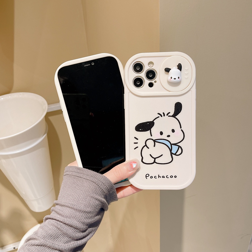 Ốp Điện Thoại Dẻo Họa Tiết Hoạt Hình Chú Chó &amp; Hoa Đeo Tay Chống Rơi Cho iPhone 11 / 12 / 12PRO MAX / 13PRO MAX / 7 / 8Plus