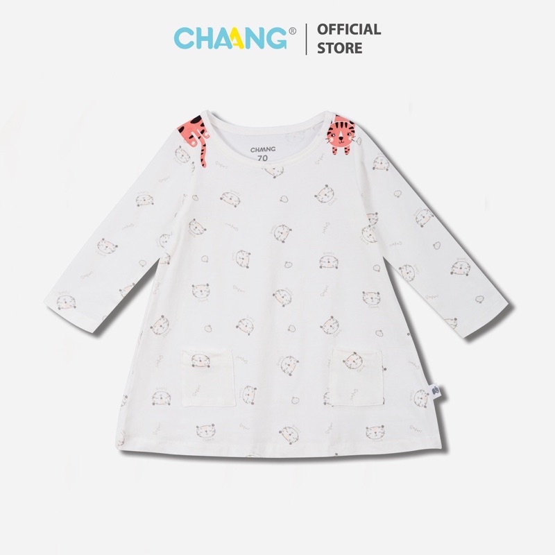 Áo váy dài tay Jungle leopard CHAANG(12-5y)