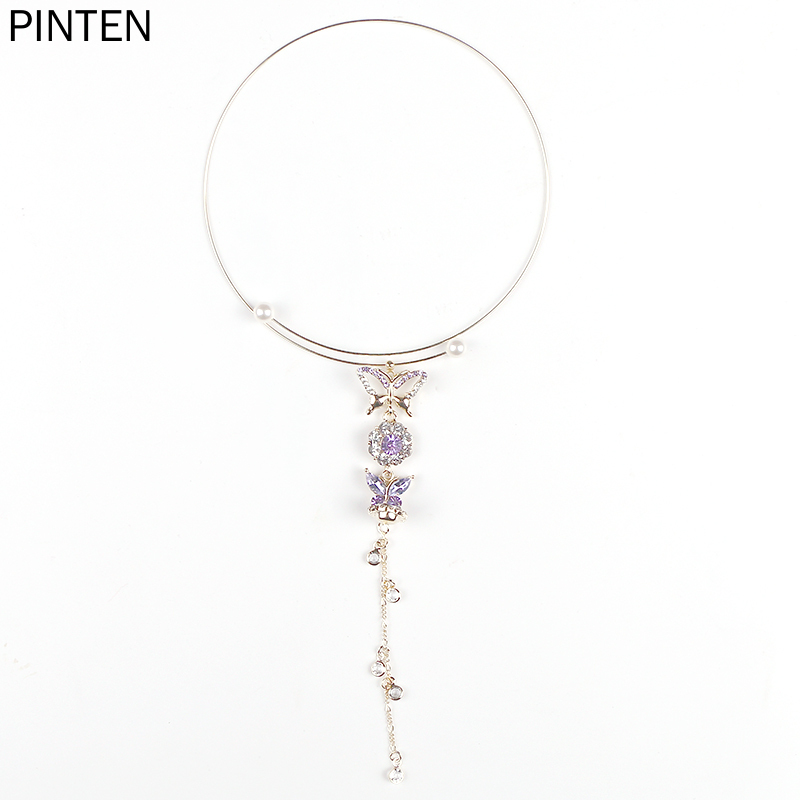 Vòng Cổ Choker Hình Bướm Đính Đá Thời Trang