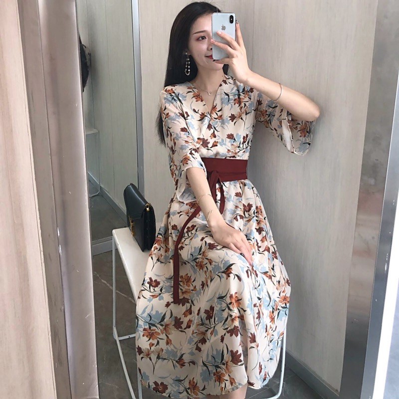 Váy bigsize vạt chéo nữ tính 40-100kg