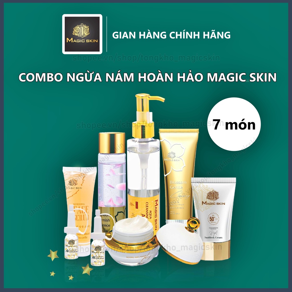 COMBO NGỪA NÁM Magic Skin 7 sản phẩm cao cấp 👍 NGỪA NÁM HIỆU QUẢ