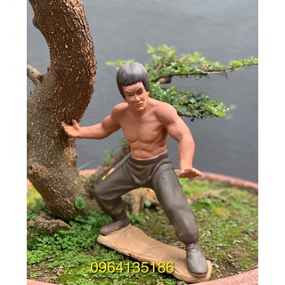Tượng trang trí tiểu cảnh lý Tiểu Long h30cm gốm sứ Bát Tràng