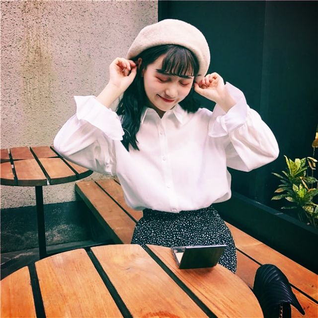 Order - Sơ mi trắng tay bèo Ulzzang Style