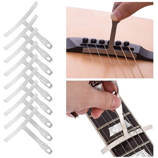 9Pcs Understring Radius Gauge + String Action Ruler Gauge Tool + Guitar Bridge Saddle Nut Files Set Guitar Repair Tool Accessories