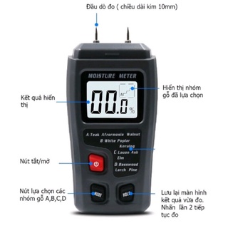 Máy đo độ ẩm tường , gỗ , bê tông , đất