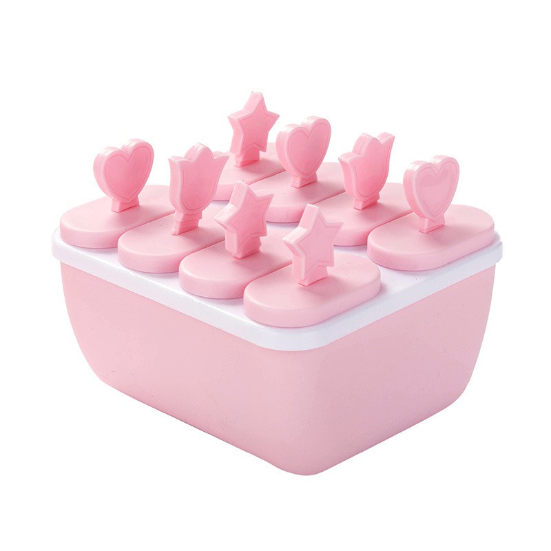 Bộ khuôn làm kem 8 Ngăn 8 Que - Kích thước 6,5CM x 11CM x 12CM