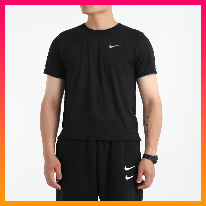 Bộ Quần Áo Thể Thao Nike Tay Ngắn Cổ Tròn + Thoáng Khí Nhanh Khô Cu5993-010 Cho Nam