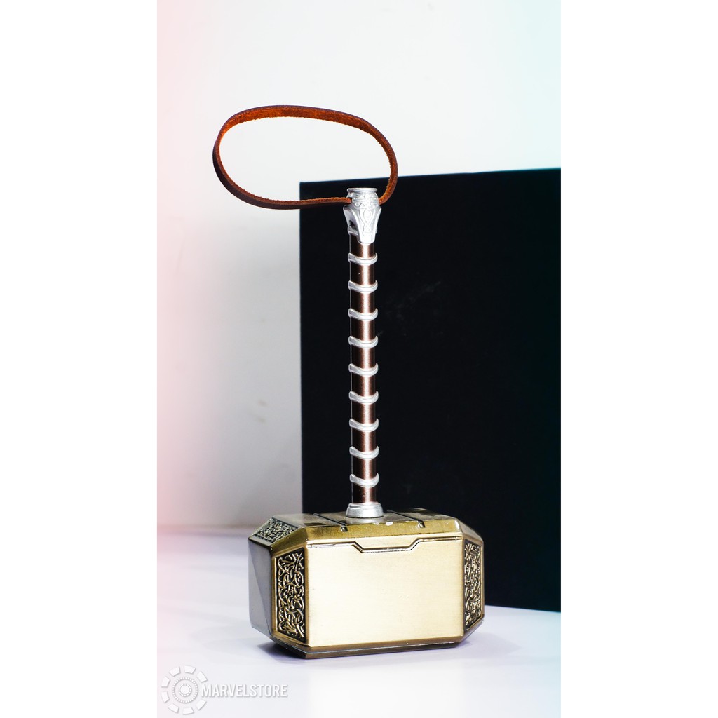 Búa Thor kim loại tỉ lệ 1/4 màu bạc đồ cosplay marvel