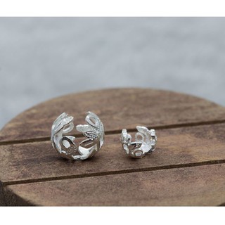 Charm bọc hạt hình lá - Charm Bạc 925