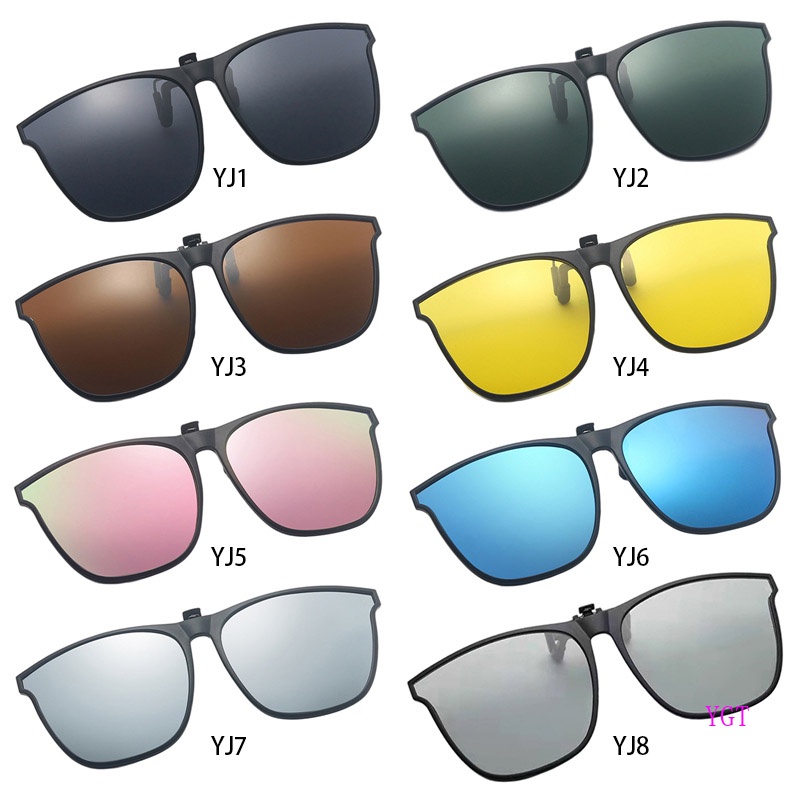 Kính Mát Dạng Lật Phân Cực Chống Tia UV400 Có Thể Thay Đổi Màu Sắc