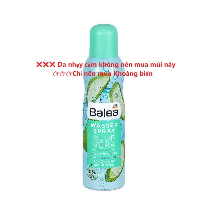 Xịt khoáng Balea Aqua Đức 150ml cấp ẩm cho da, se khít lỗ chân lông - Shop Viloet