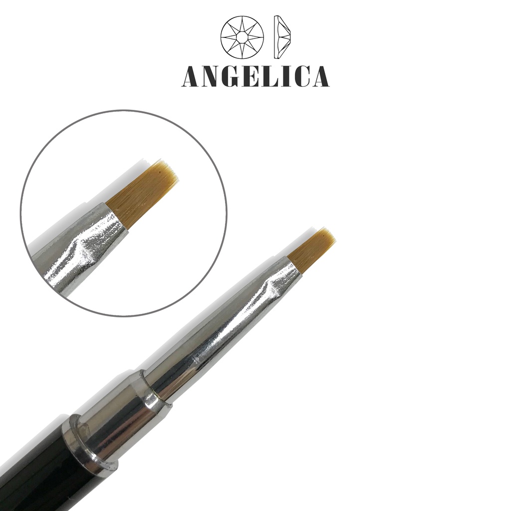Cọ Đắp Gel Nail Cán Đá Đầu Vuông Trang Trí Móng ANGELICA CDG