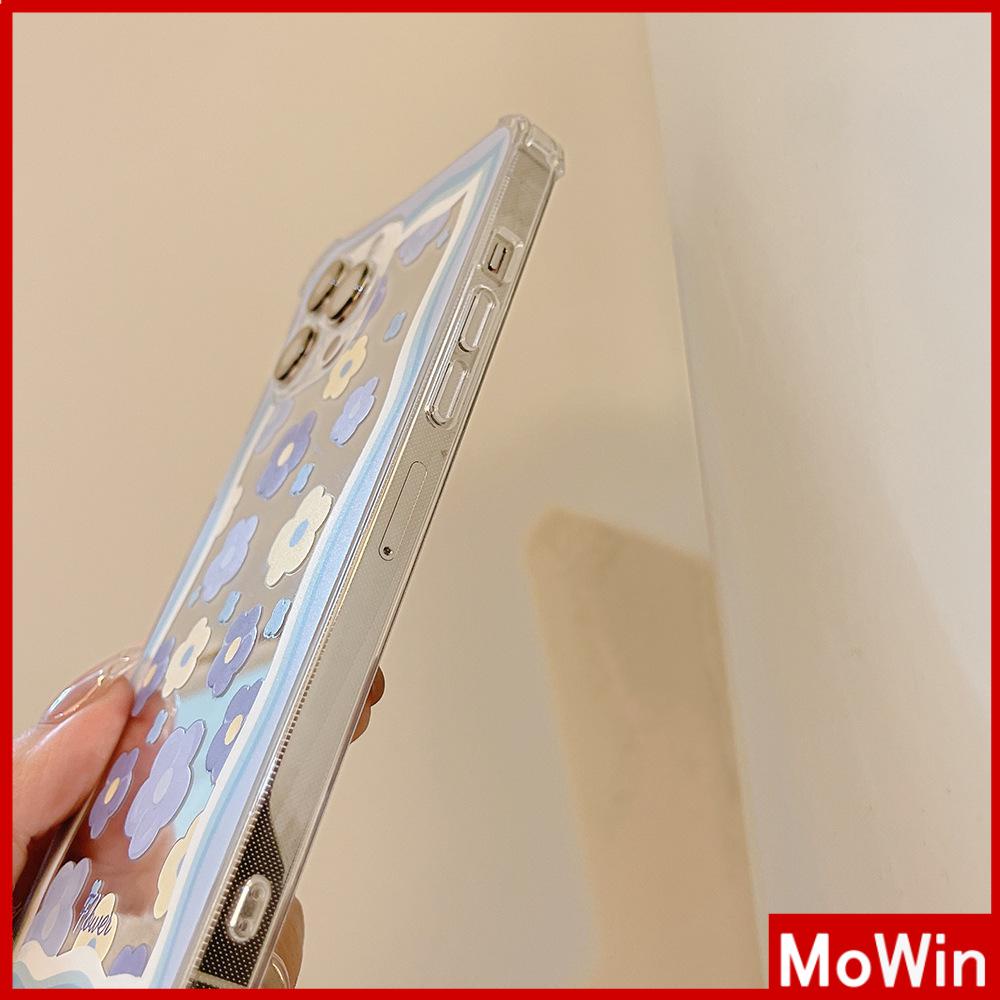 Ốp điện thoại bằng acrylic tráng gương họa tiết hoa chống sốc thích hợp cho iPhone 11 13promax 12promax 7plus xr xs