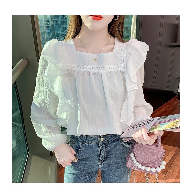 Áo Sơ Mi Voan Tay Dài Phong Cách Phương Tây Thời Trang Xuân Thu Cho Nữ 2022