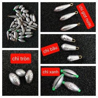1 viên chì màu xám tùy chọn / Chì câu cá / chì bạc / chì xuyên tâm / chì câu đơn đài / câu tay