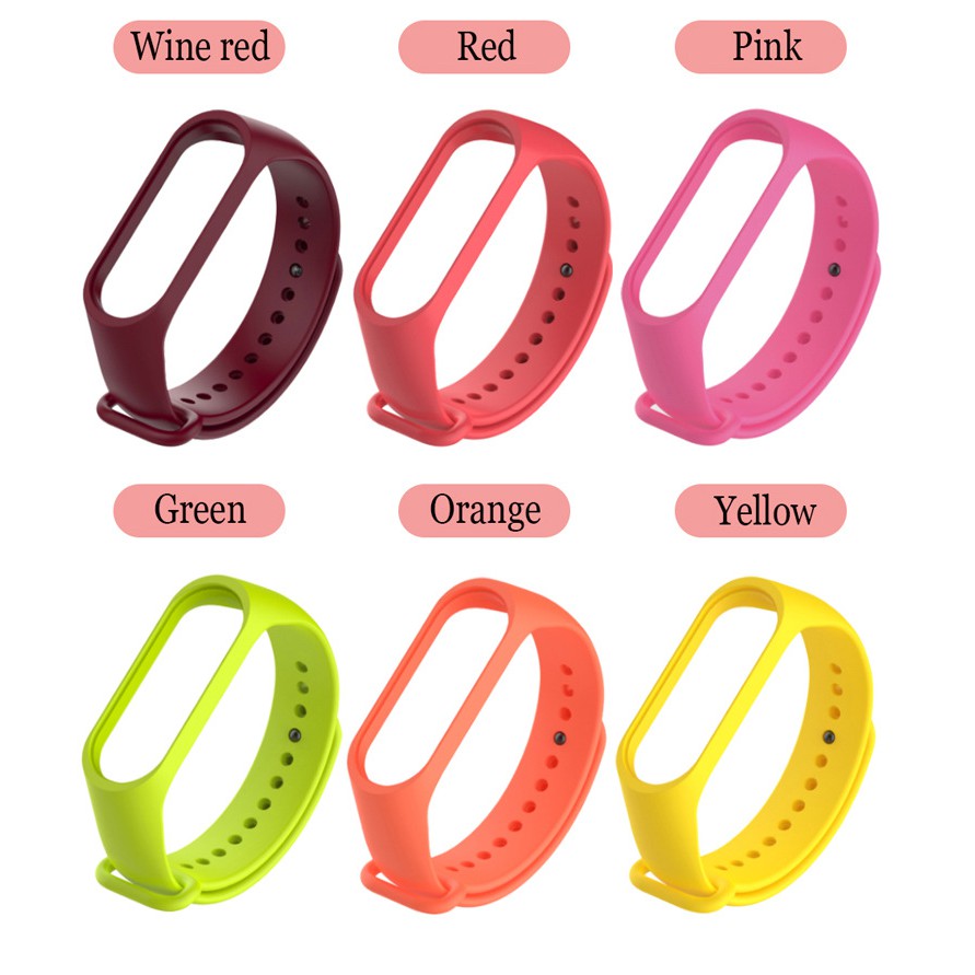 Dây Đeo Silicon Thay Thế Cho Đồng Hồ Thông Minh Xiaomi Mi 3 4