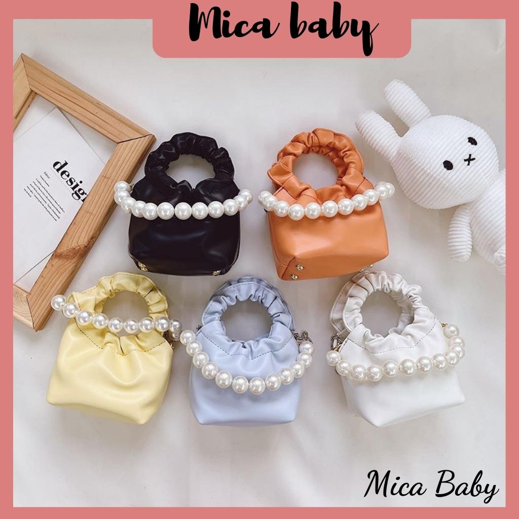 Túi xách nữ mini đeo chéo quai chun da mềm cao cấp Mica baby TC01