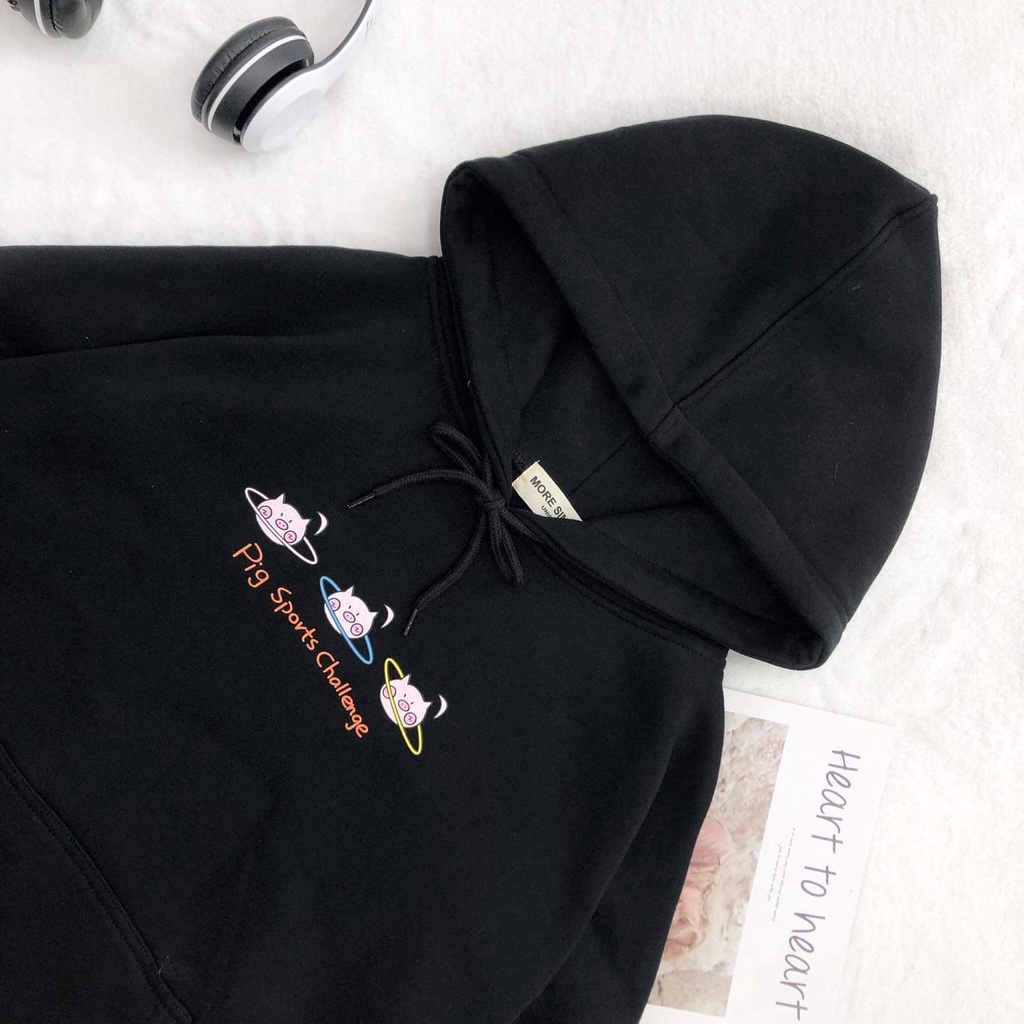 Áo Hoodie Nỉ Bông PIG SPORT Form Rộng Ulzzang Unisex | BigBuy360 - bigbuy360.vn