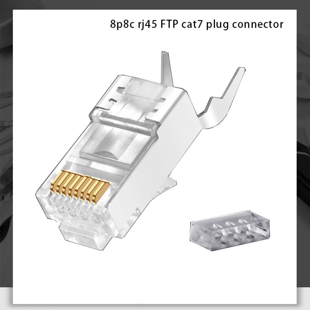Đầu nối RJ45 được che chắn bằng kim loại CAT7 Đầu cắm mô-đun - Đầu nối mạng Ethernet cáp RJ 45 Cat 7 8P8C