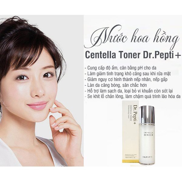 Nước Hoa Hồng Dr.Pepti+ Centella Toner Hàn Quốc chính hãng dành cho mọi loại da Joli Cosmetic | BigBuy360 - bigbuy360.vn