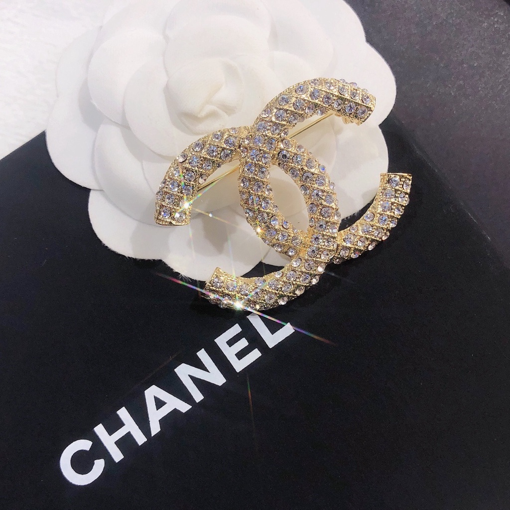 Ghim Cài Áo Hình Chữ C Đính Đá Thời Trang