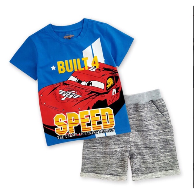 Bộ bé trai in xe hoạt hình McQueen