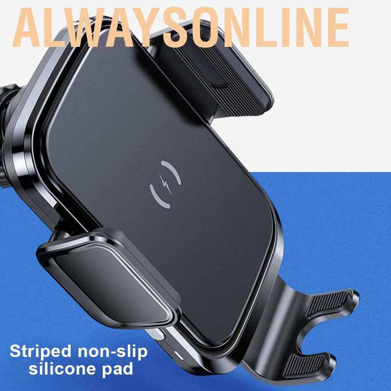 Alwaysonline ASHATA Wireless Car Charger  Portable Cell Phone Charging Device 15W High Speed ​​Fast Accessory