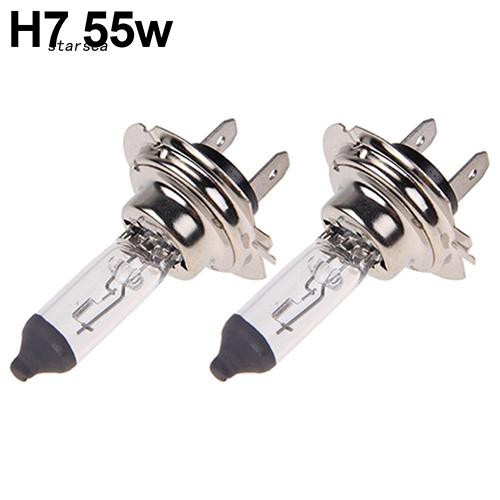 Set 2 bóng đèn pha Xenon Halogen 5000K H1 / H4 / H7 55W / 100W 12V 5000K ánh sáng trắng