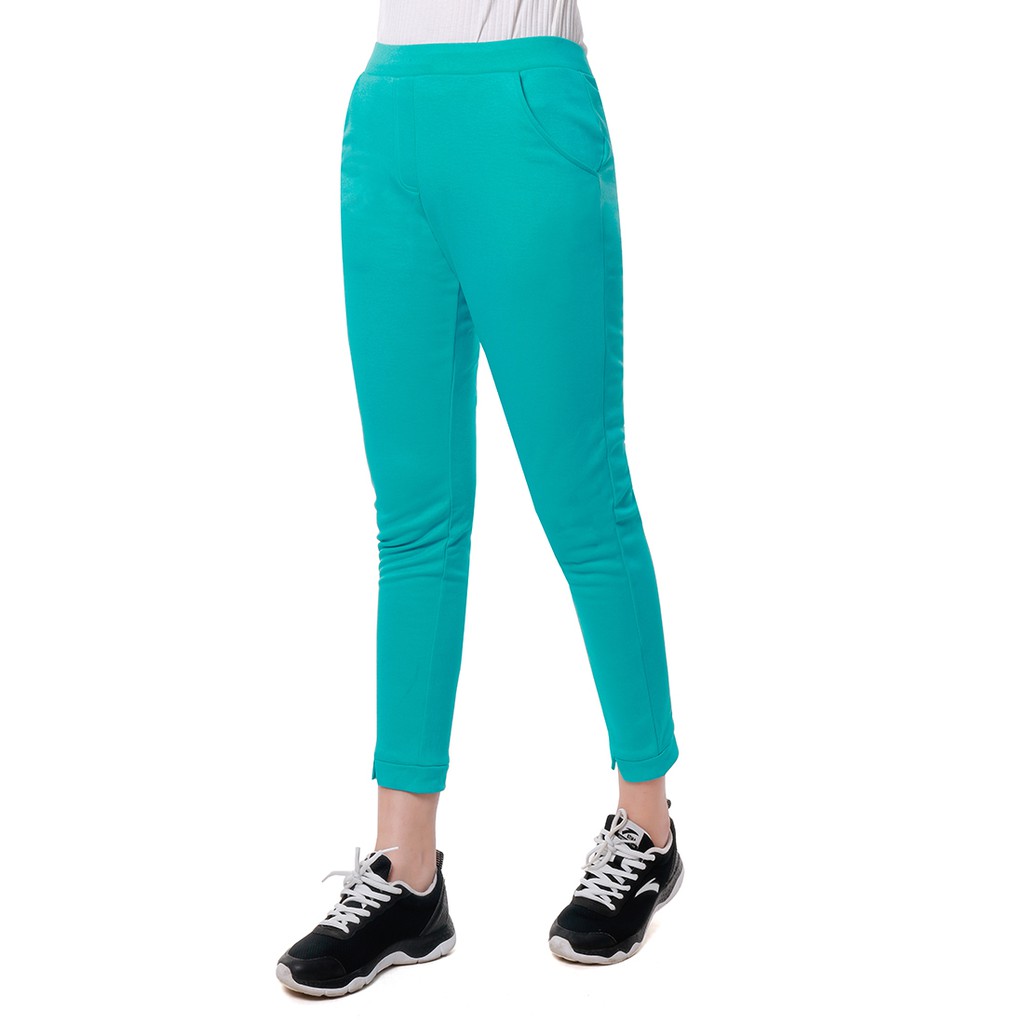 Quần baggy nữ thun nỉ Narsis P6060 màu xanh ngọc