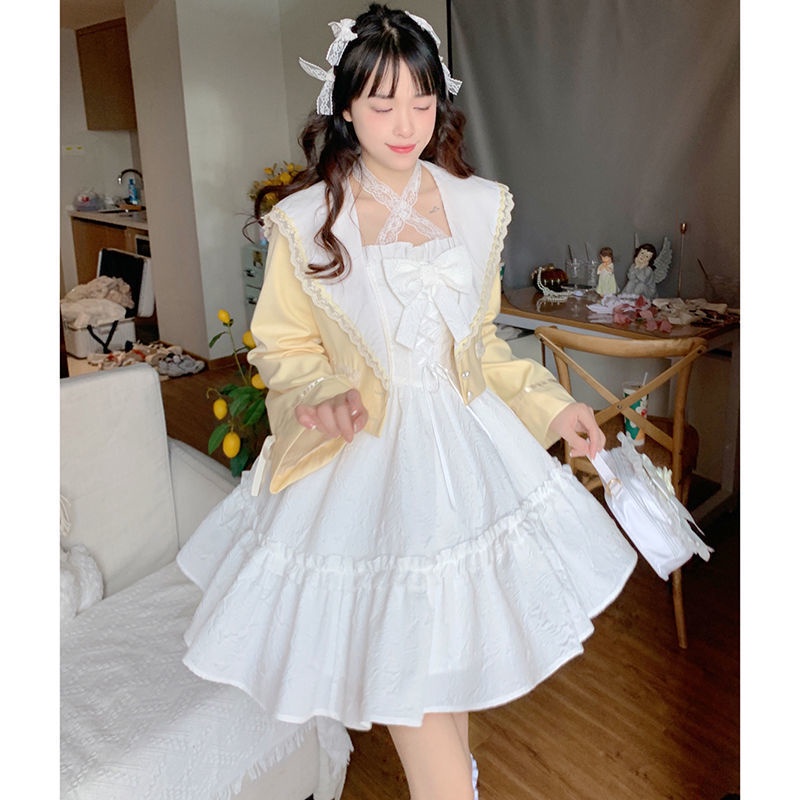 Đầm Công Chúa Hai Dây Eo Thắt Nơ Thời Trang Xuân Hè Dành Cho Nữ