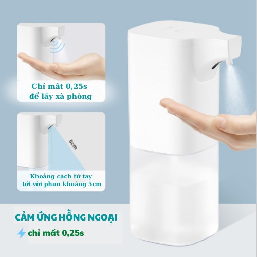Bình Xịt Xà Phòng Rửa Tay Cảm Biến Tự Động Tiện Lợi Bảo Đảm Vệ Sinh Cho Gia Đình