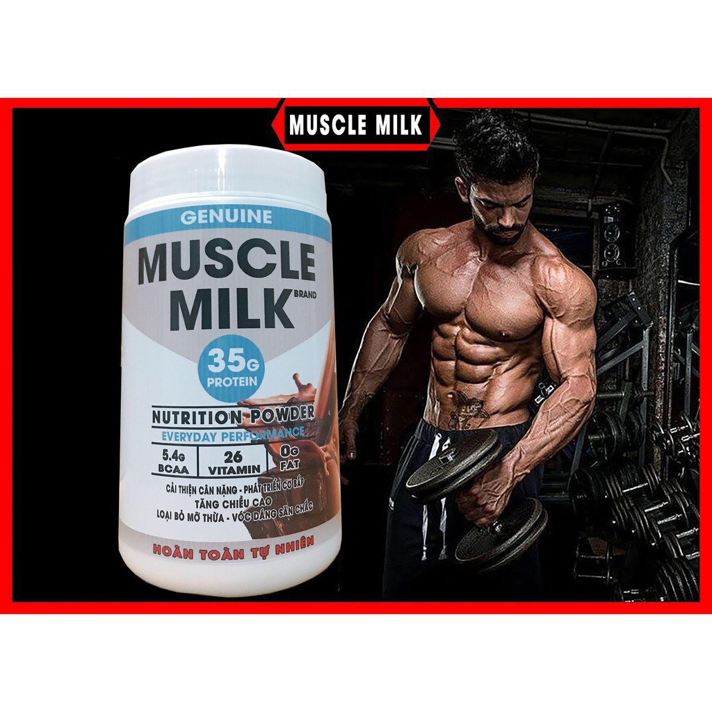 [MIỄN PHÍ SHIP] 1kg Bột sữa Tăng Cân, tăng cơ cao cấp Muscle Milk