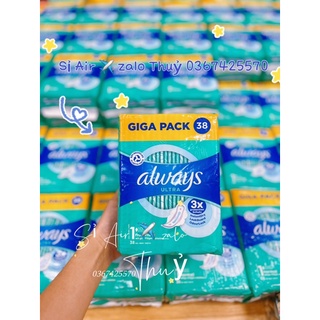 (Hàng săn sale Pháp) Băng vệ sinh Always Utra 38 miếng của Pháp