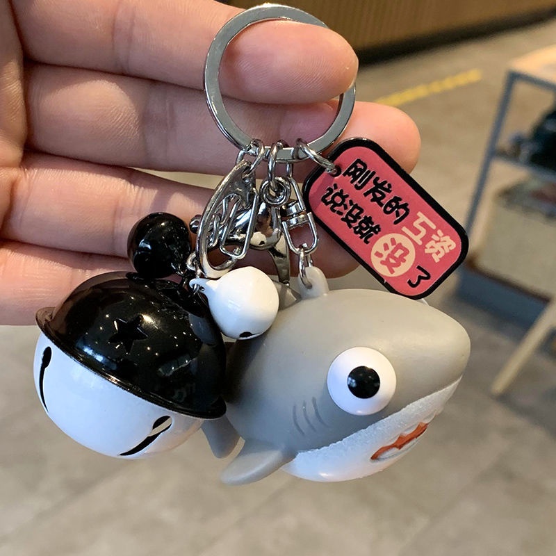 Móc Khóa Hình Cá Mập Mắt Cá Mập Hoạt Hình Dễ Thương Sáng Tạo