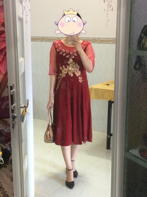 Đầm dạ hội trung niên form lửng BN11 | BigBuy360 - bigbuy360.vn