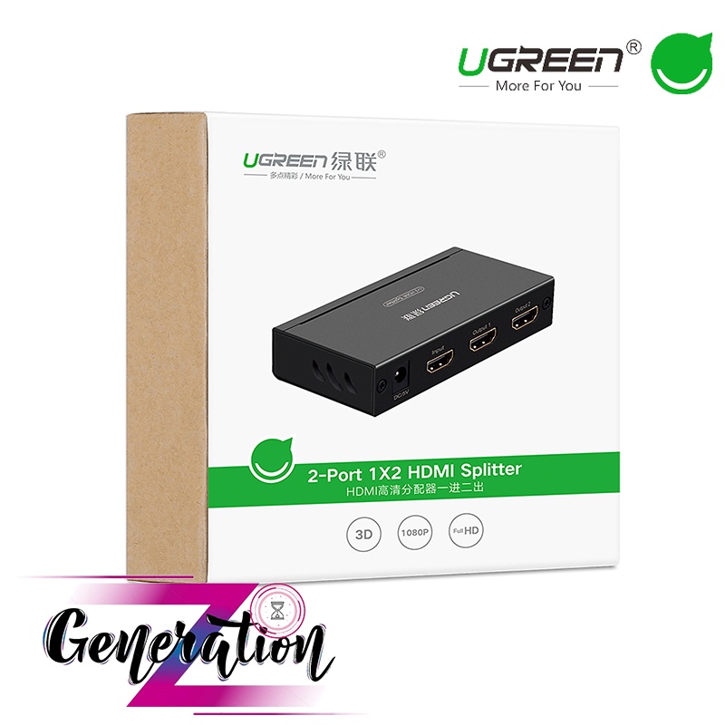 Bộ chia HDMI 1 ra 2 hỗ trợ 1.4v Full HD Ugreen 40201