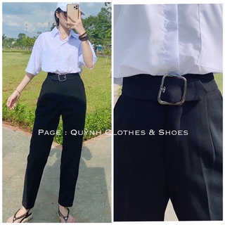 Quần tây đai vuông bạc