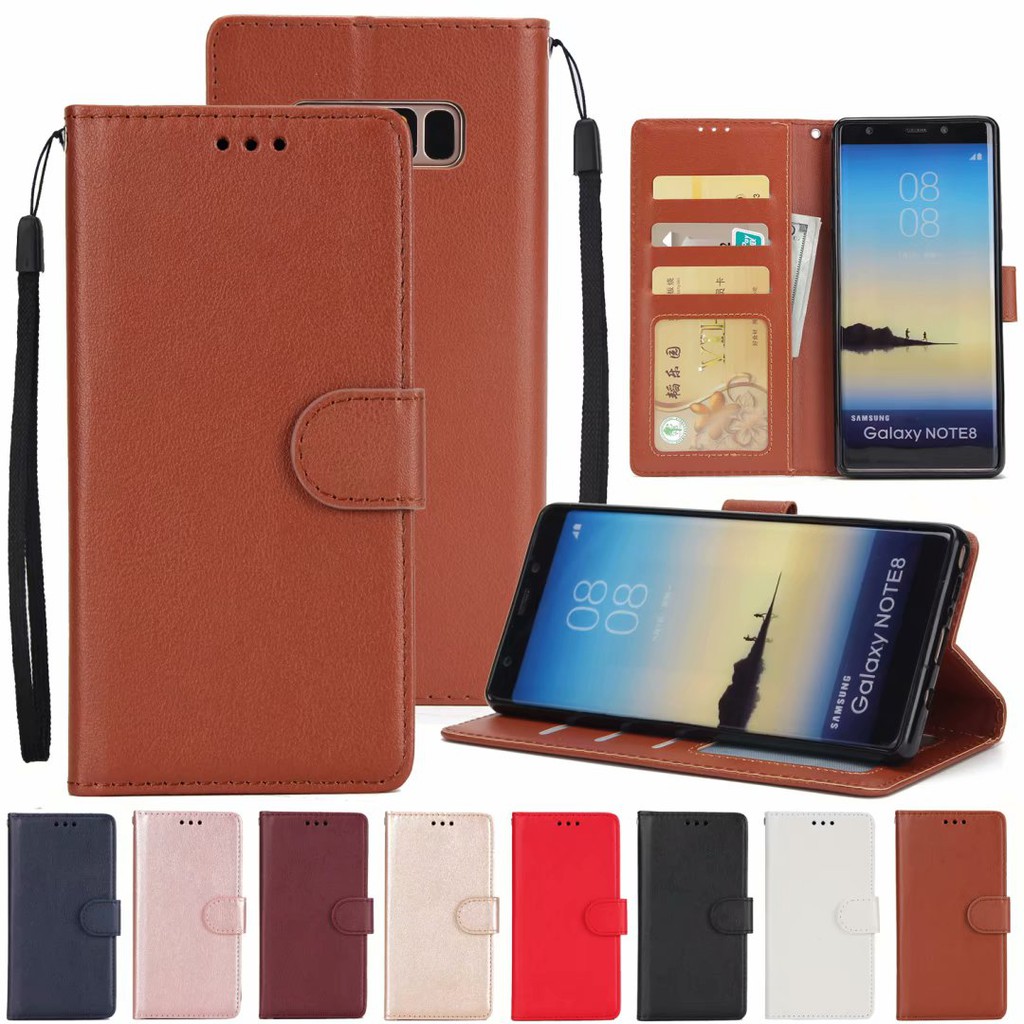 Samsung Galaxy F62 M62 A12 M12 M10 A10 A20 A30 A40 A50 A70 Note 4 5 8 9 J3 J5 J7 Prime Flip Soft Leather Phone Case Ốp lưng da mềm