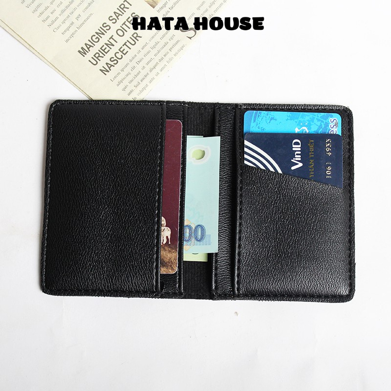Ví Mini Nam Nữ,Công Sở Để Thẻ ATM Card Visit Tiền Mặt,da tổng hợp-HATA HOUSE