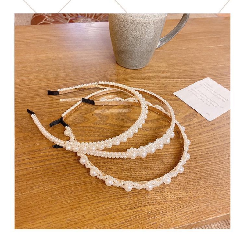 Băng Đô Cài Tóc Đính Ngọc Trai Phong Cách Pháp Thời Trang Mới 2021 Cho Nữ