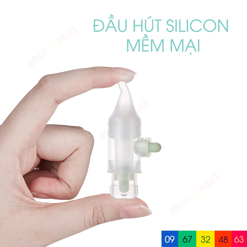 Hút mũi GẤU kèm nhíp gắp rỉ mũi có hộp đựng cho bé