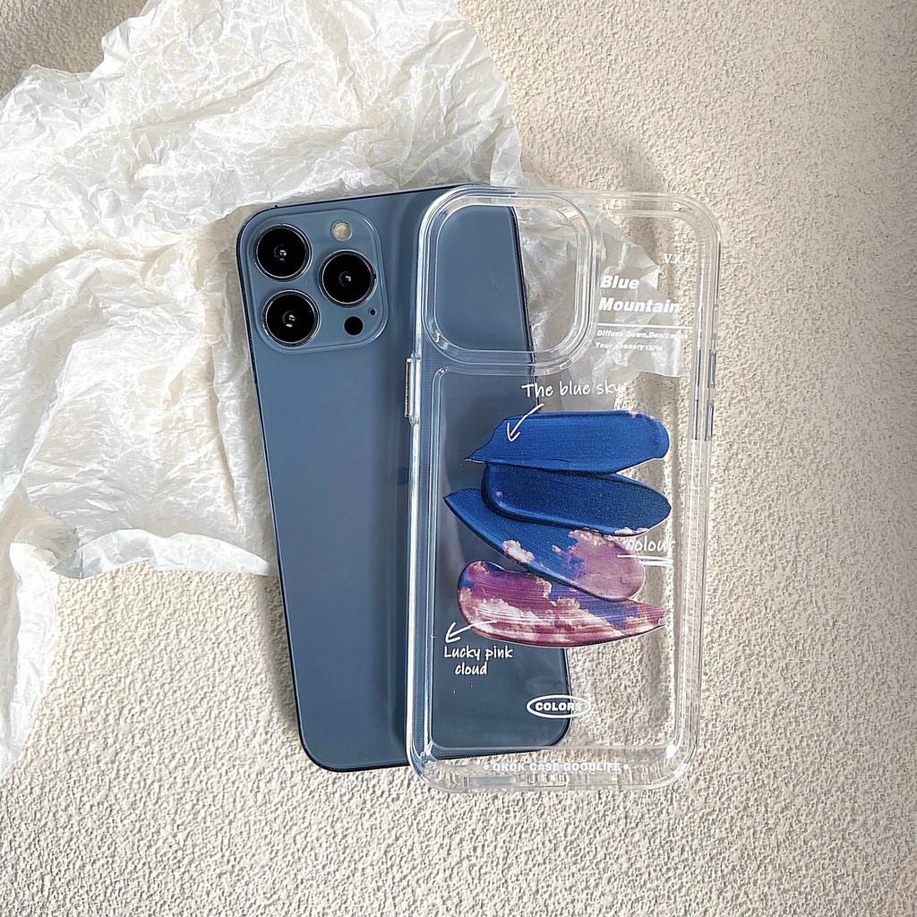 Ốp điện thoại TPU dày trong suốt họa tiết graffiti bảo vệ camera thích hợp cho iPhone 13 Pro Max 12 Pro Max 11 7 Plus