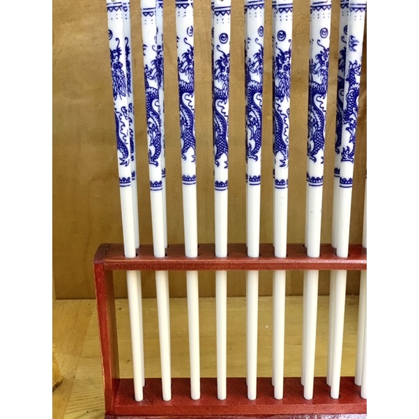 Bộ Đũa Thờ Sứ Kèm Giá Cắm Thẳng, Bộ Đũa Thờ 10 Đôi