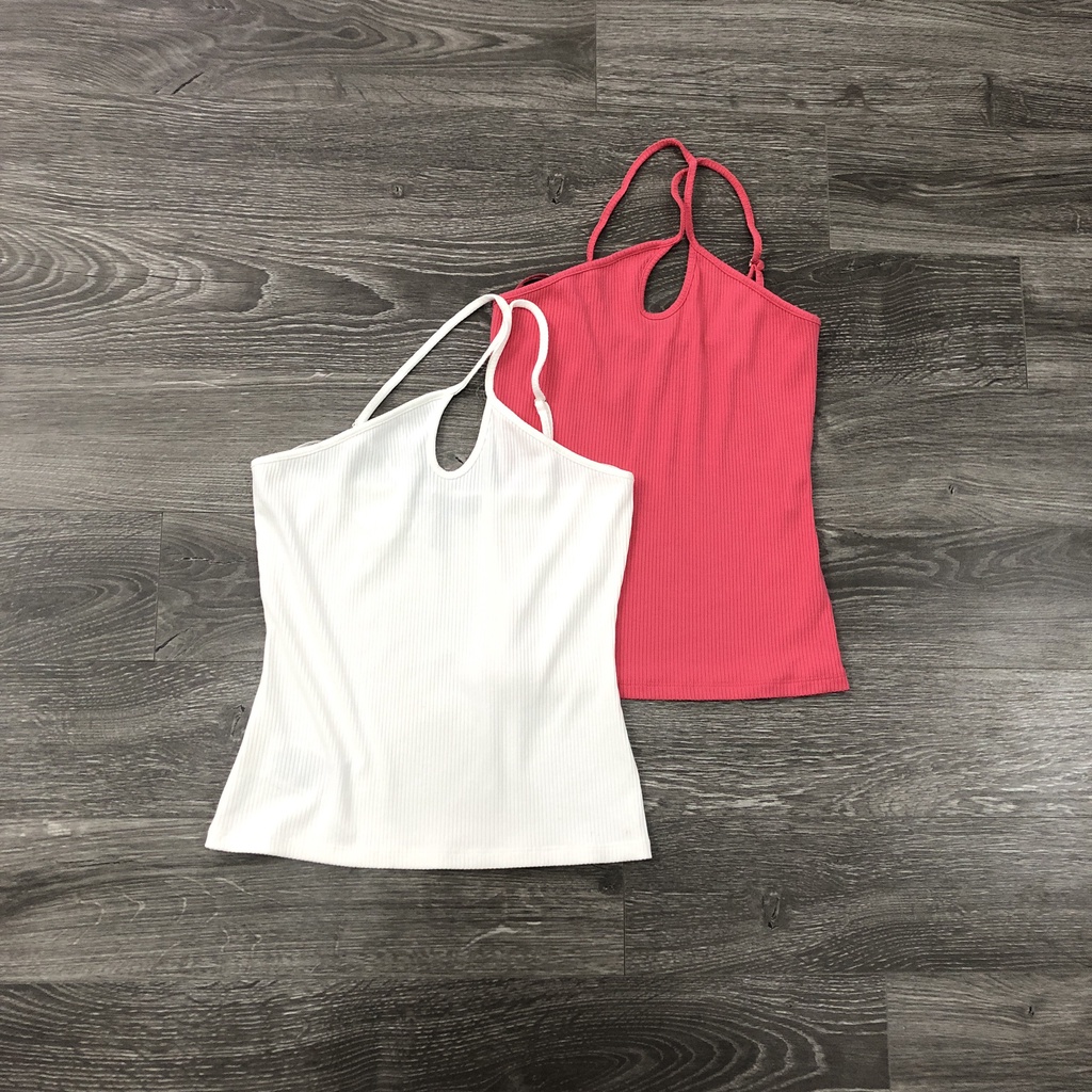 Áo dây BCBG thun gân dây lệch 2M